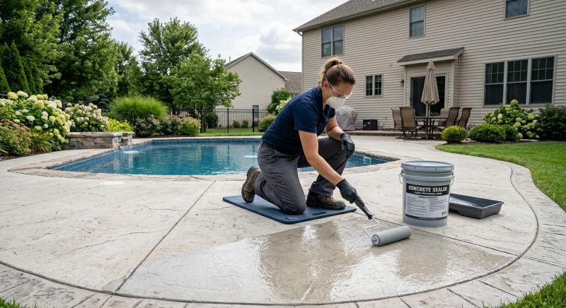 Stamped Concrete Sealing in Bellevue, WA